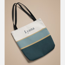 Personalised Striped Name Tote – Minimal Luxury