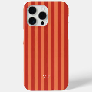 Personalised Striped Phone Case Minimalist Monogra