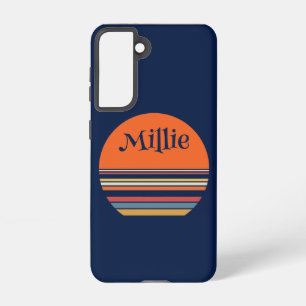 Personalised Striped Retro Sunset  Samsung Galaxy Case