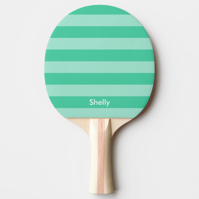 Personalised striped table tennis ping pong paddle (Front)