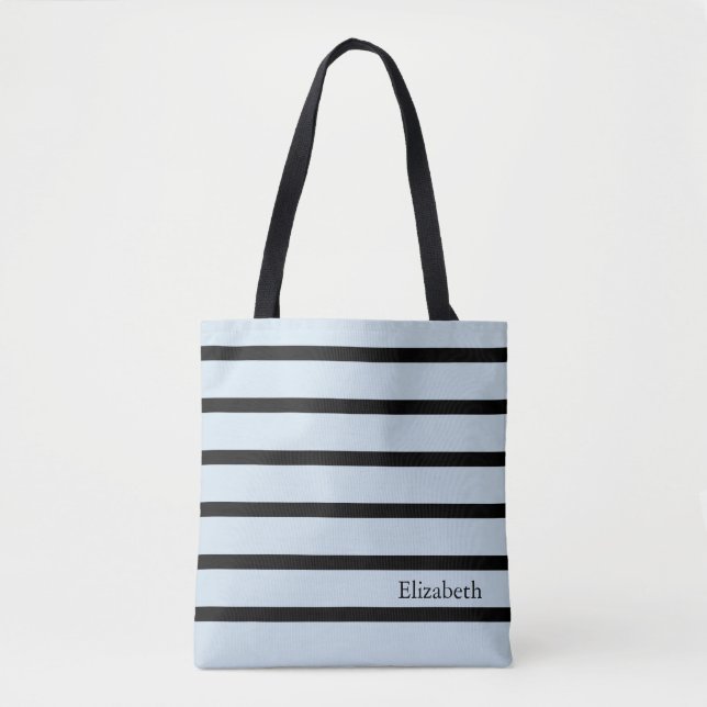 Personalised  Striped Tote Bag (Front)
