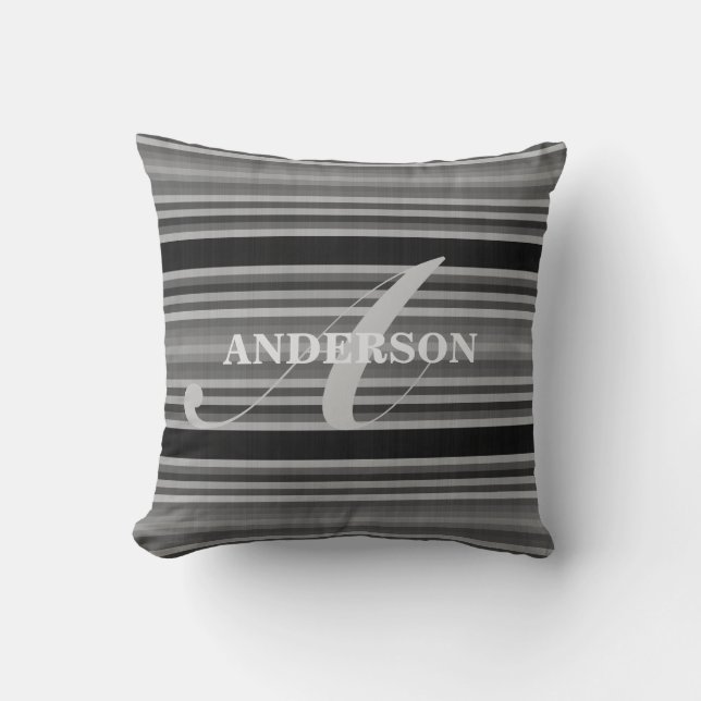 Personalised Stripes Cushion (Front)