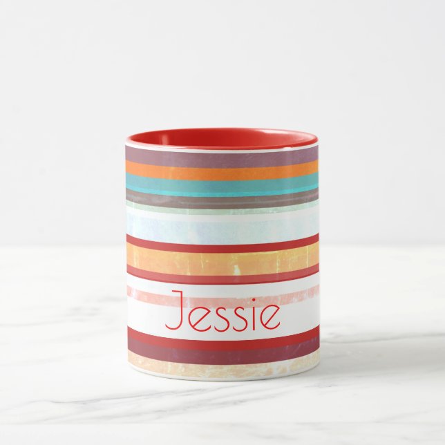 Personalised Stripes Mug (Center)