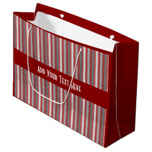 Personalised Stripes Multi Occasions Large Gift Bag