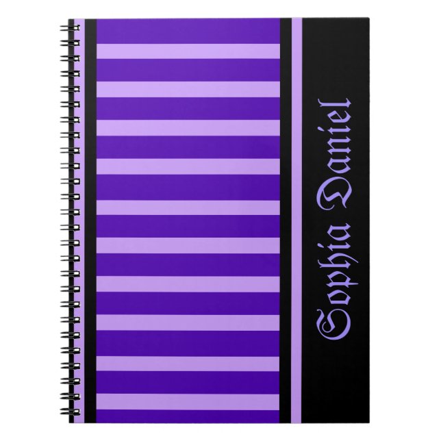 Personalised Stripes Pattern         Notebook (Front)