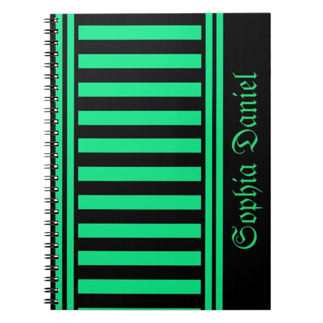 Personalised Stripes Pattern         Notebook (Front)