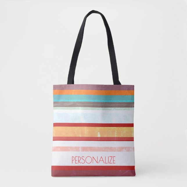 Personalised Stripes Tote Bag (Front)