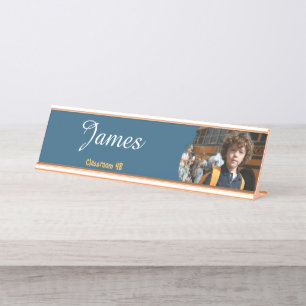 Personalised Student Desk Name Plate with Photo