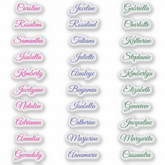 Personalised Student Name Script for School (Front)