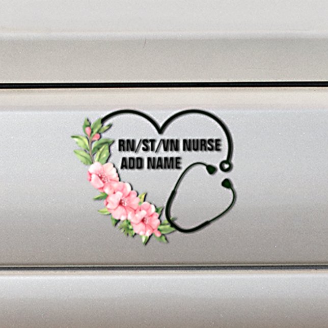 Personalised Student-Registered-Veteran Nurse Name Bumper Sticker (Creator Uploaded)