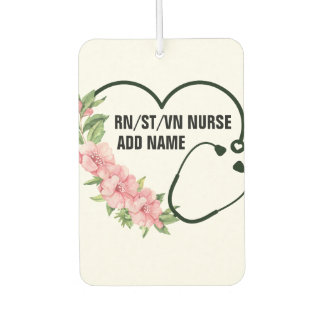 Personalised Student-Registered-Veteran Nurse Name Car Air Freshener