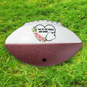 Personalised Student-Registered-Veteran Nurse Name Football