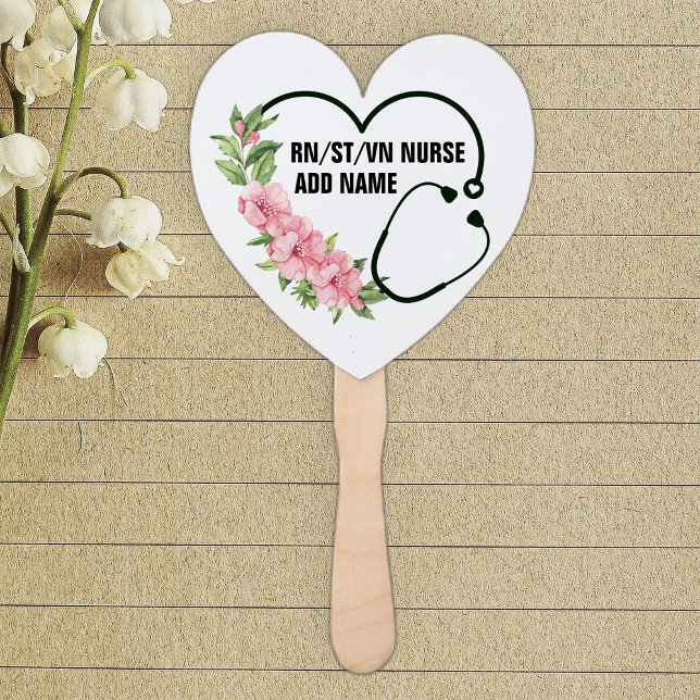 Personalised Student-Registered-Veteran Nurse Name Hand Fan (Creator Uploaded)