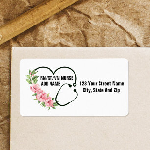 Personalised Student-Registered-Veteran Nurse Name Label