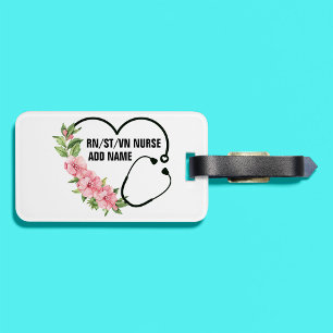 Personalised Student-Registered-Veteran Nurse Name Luggage Tag