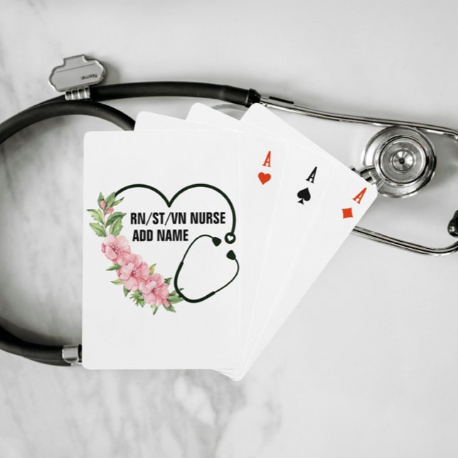 Personalised Student-Registered-Veteran Nurse Name Playing Cards (Creator Uploaded)