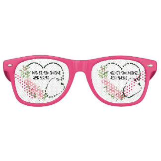 Personalised Student-Registered-Veteran Nurse Name Retro Sunglasses