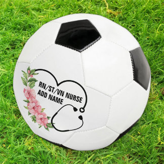 Personalised Student-Registered-Veteran Nurse Name Soccer Ball