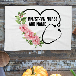 Personalised Student-Registered-Veteran Nurse Name Tea Towel