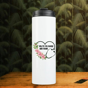 Personalised Student-Registered-Veteran Nurse Name Thermal Tumbler