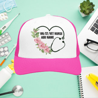 Personalised Student-Registered-Veteran Nurse Name Trucker Hat
