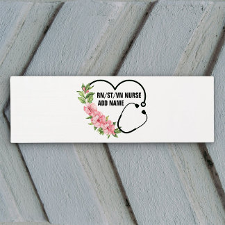 Personalised Student-Registered-Veteran Nurse Name Yoga Mat