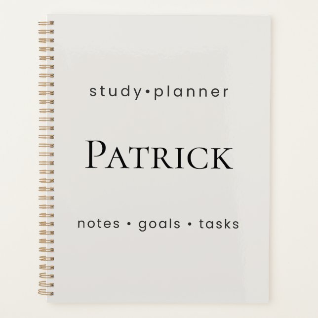 Personalised Study Planner Aesthetic StudentWeekly (Front)