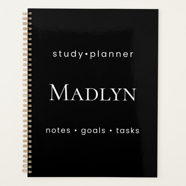 Personalised Study  Weekly Planner  (Front)