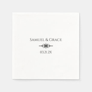 Personalised Stylish 60th Diamond Anniversary Napkin