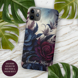 Personalised Stylish Gothic Rose Floral Victorian Case-Mate iPhone Case