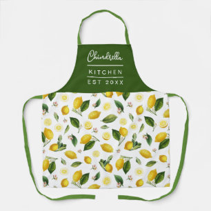 Personalised Stylish Lemon Pattern Apron