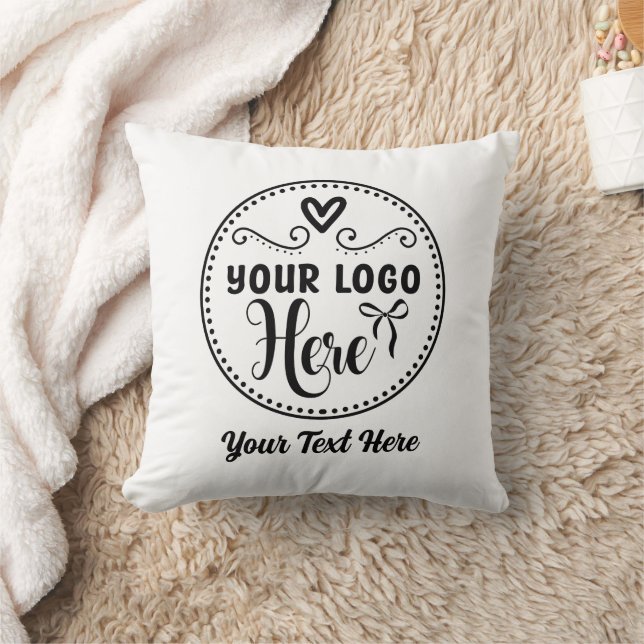 Personalised Stylish Logo Modern Custom Brand  Cushion (Blanket)