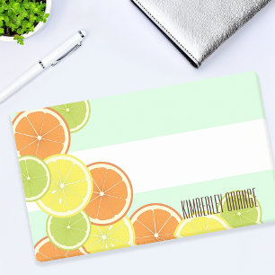 Personalised Stylish Modern Colourful Citrus Fruit Post-it Notes