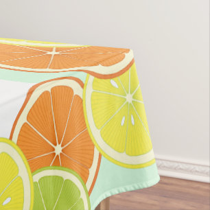 Personalised Stylish Modern Colourful Citrus Fruit Tablecloth