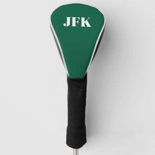 Personalised Stylish monogram green Golf Head Cover