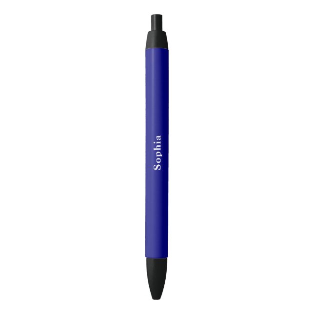 Personalised Stylish Navy Blue Pen with Your Name (Front Vertical)