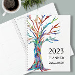 Personalised Stylish  Planner<br><div class="desc">This unique Planner features a colourful mosaic tree.
Easily customisable with your name and year.
Use the Design Tool to change the text size,  style,  or colour.
Because we create our artwork you won't find this exact image from other designers.
Original Mosaic © Michele Davies.</div>