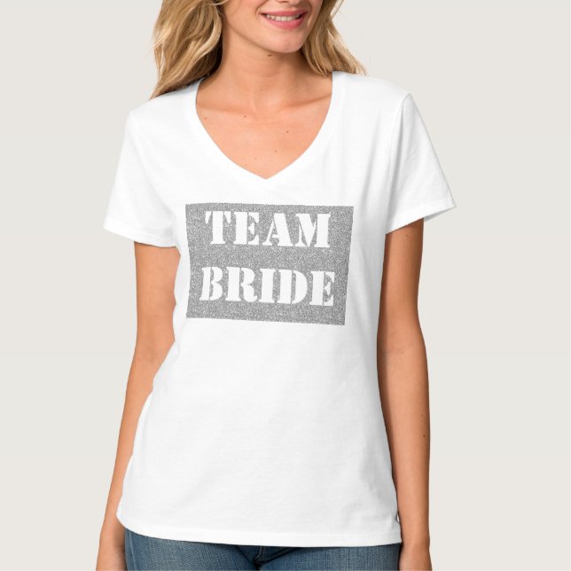 Personalised stylish team bride t-shirt (Front)