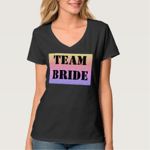 Personalised stylish team bride t-shirt