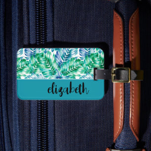 Personalised Stylish Tropical Luggage Tag