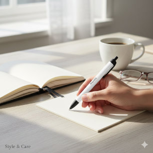 Personalised Stylish White Pen with Your Name