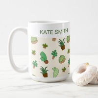Personalised Succulent and Cactus in a Pot Pattern