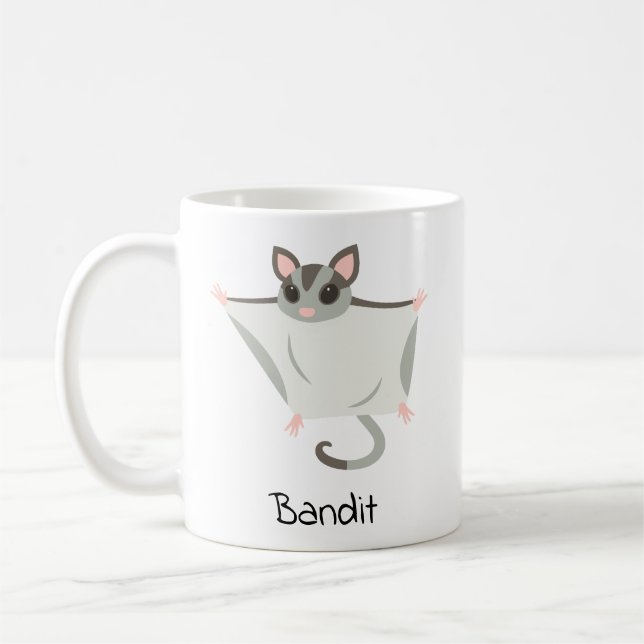 Personalised Sugar Glider Name Mug (Left)