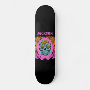 Personalised Sugar Skull Skateboard