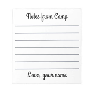 Personalised Summer Camp Notepad