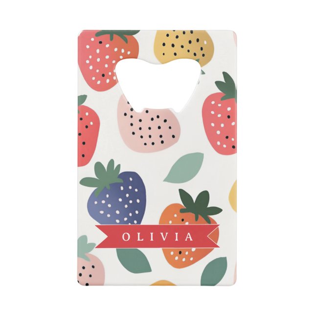 Personalised Summer Colourful Strawberry Pattern (Front)