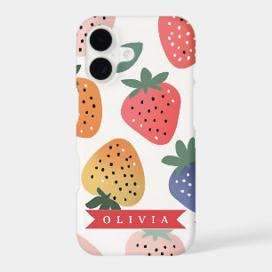 Personalised Summer Colourful Strawberry Pattern
