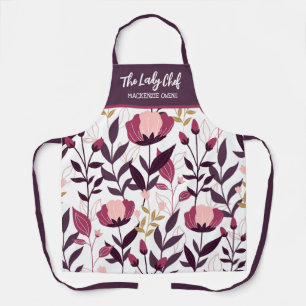 Personalised Summer Floral Blooms Women's Apron