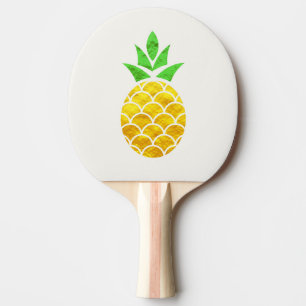 Personalised Summer Foil Gold Geometric Pineapple. Ping Pong Paddle