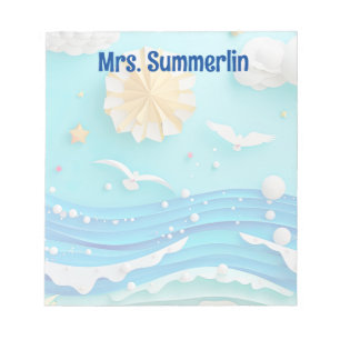 Personalised Summer Seasonal Notepad